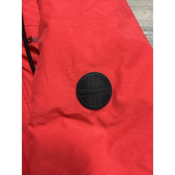 Adidas Neo Woman’s Down Parka Coat Red Small Warm Ski Jacket READ - Picture 9 of 14